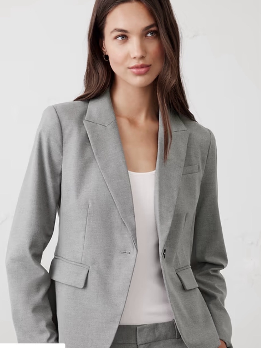 NWT Banana Republic Stretch Twill Classic Blazer Gray Size 8
